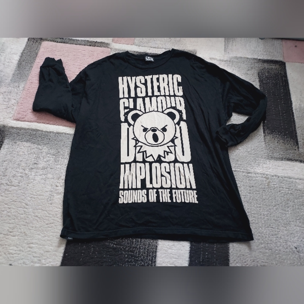 Hysteric Glamour Black Long Sleeve Tee top dress with Graphic Print - Picture 11 of 11